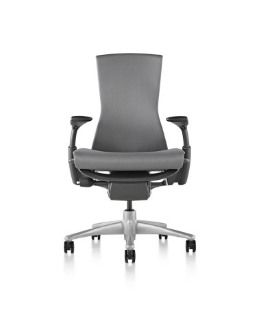Chaise EMBODY tissu Rythm Charcoal, Structure noir, Base titanium Poli - Herman Miller Chaise EMBODY tissu Rythm Charcoal, Structure noir, Base titanium Poli - Herman Miller