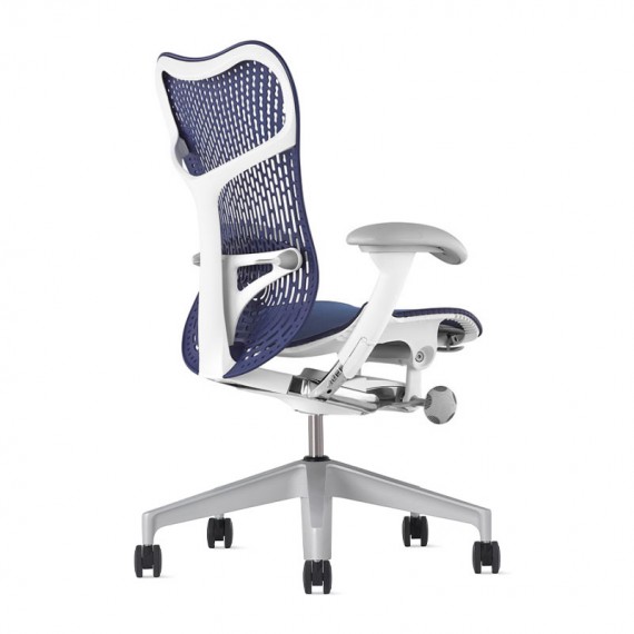 Chaise MIRRA 2 - Finition Twilight Triflex Back/ Structure Blanche - Herman Miller