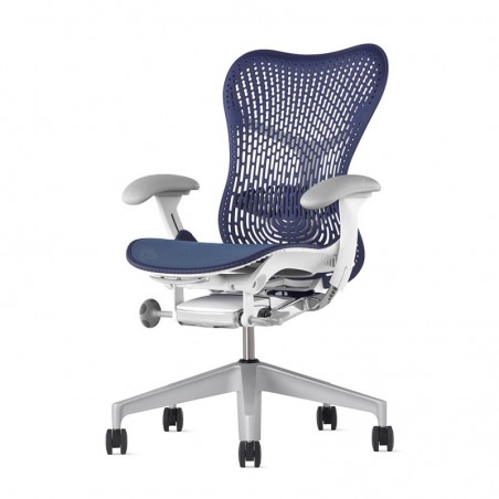 Chaise MIRRA 2 - Finition Twilight Triflex Back/ Structure Blanche - Herman Miller