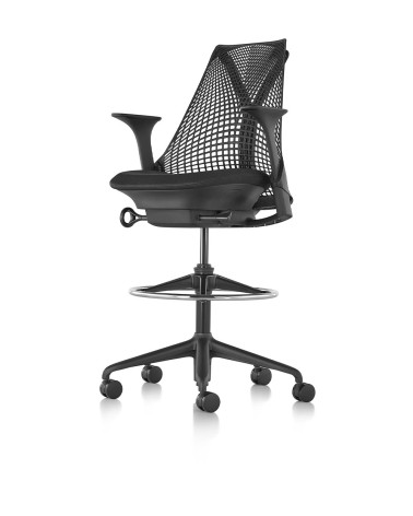 Sayl-Bürostuhl schwarz mit komfortabler Lordosenstütze von Herman Miller