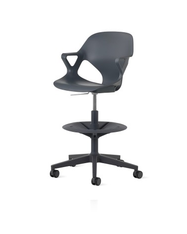 Hoher Hocker Zeph von Herman Miller - Farbe Carbon