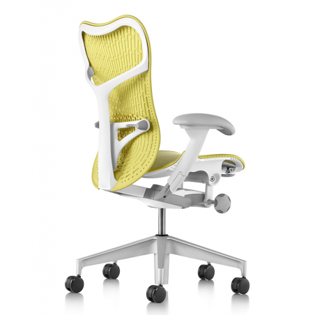 Chaise MIRRA 2 - Finition Lime Green Triflex Back/ Structure Blanche - Herman Miller